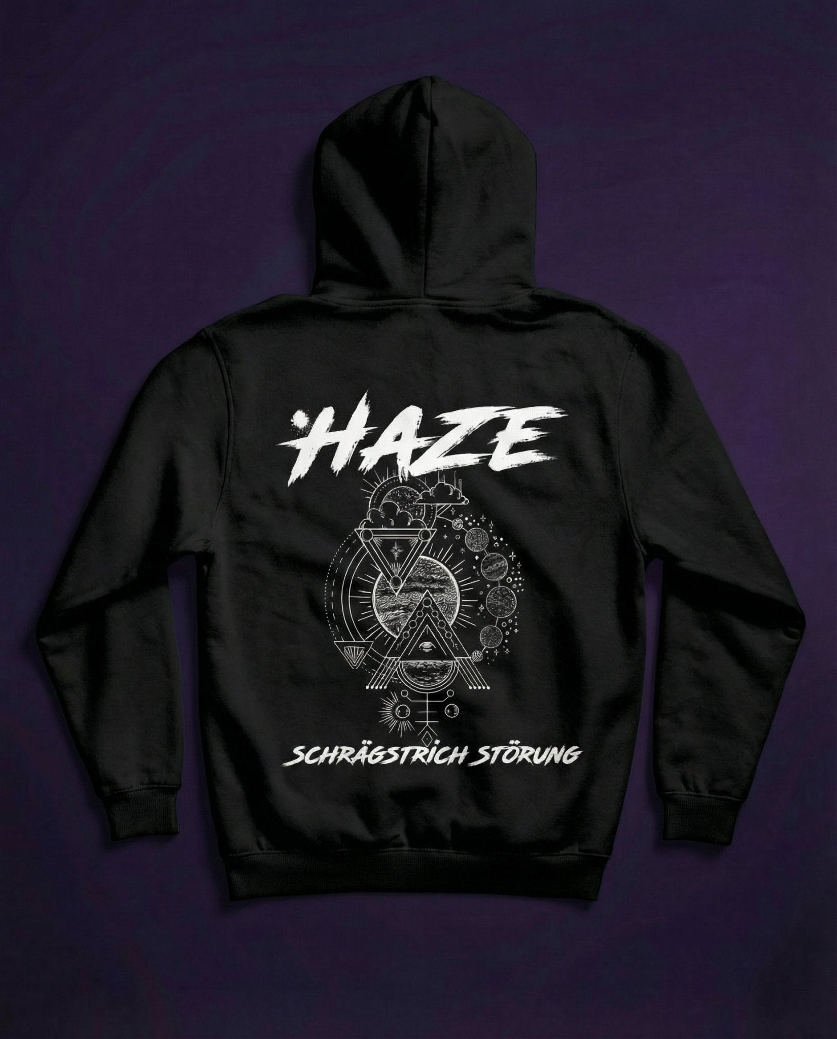 HAZE SCHRÄGSTRICH STÖRUNG COSMIC RITUAL - OVERSIZED ZIPPER HOODIE | HARDTEKK.DE - Street & Clubwear