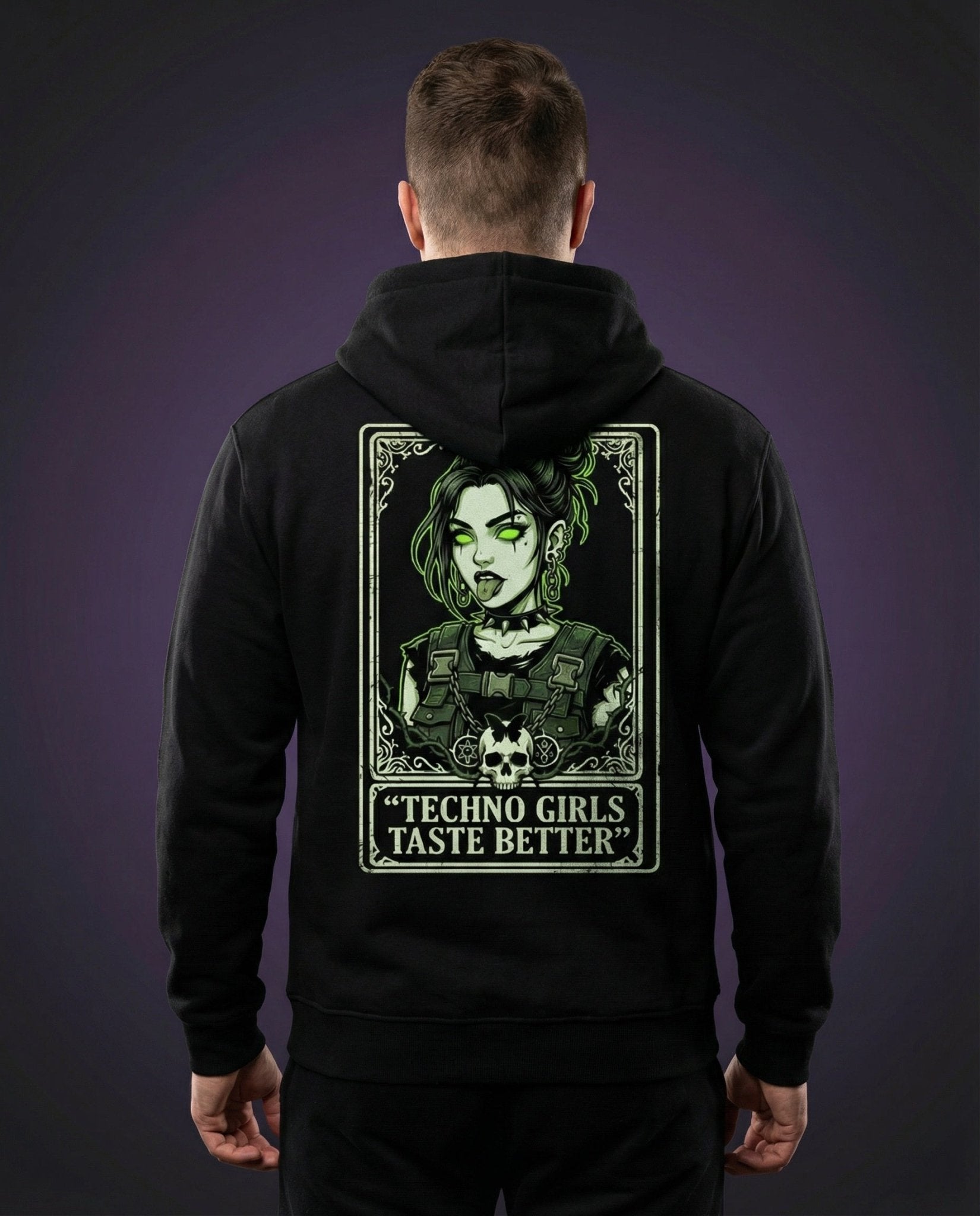 TECHNO GIRLS TASTE BETTER - OVERSIZED HOODIE | HARDTEKK.DE - Street & Clubwear