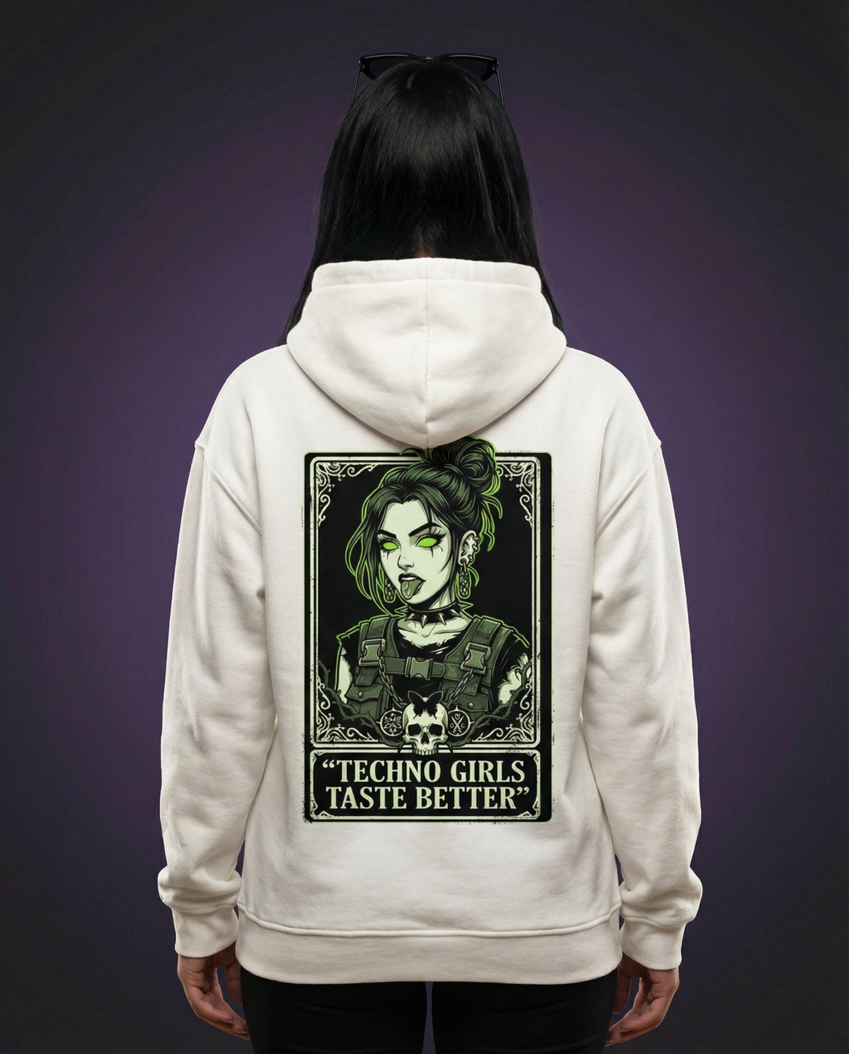 TECHNO GIRLS TASTE BETTER - OVERSIZED HOODIE | HARDTEKK.DE - Street & Clubwear