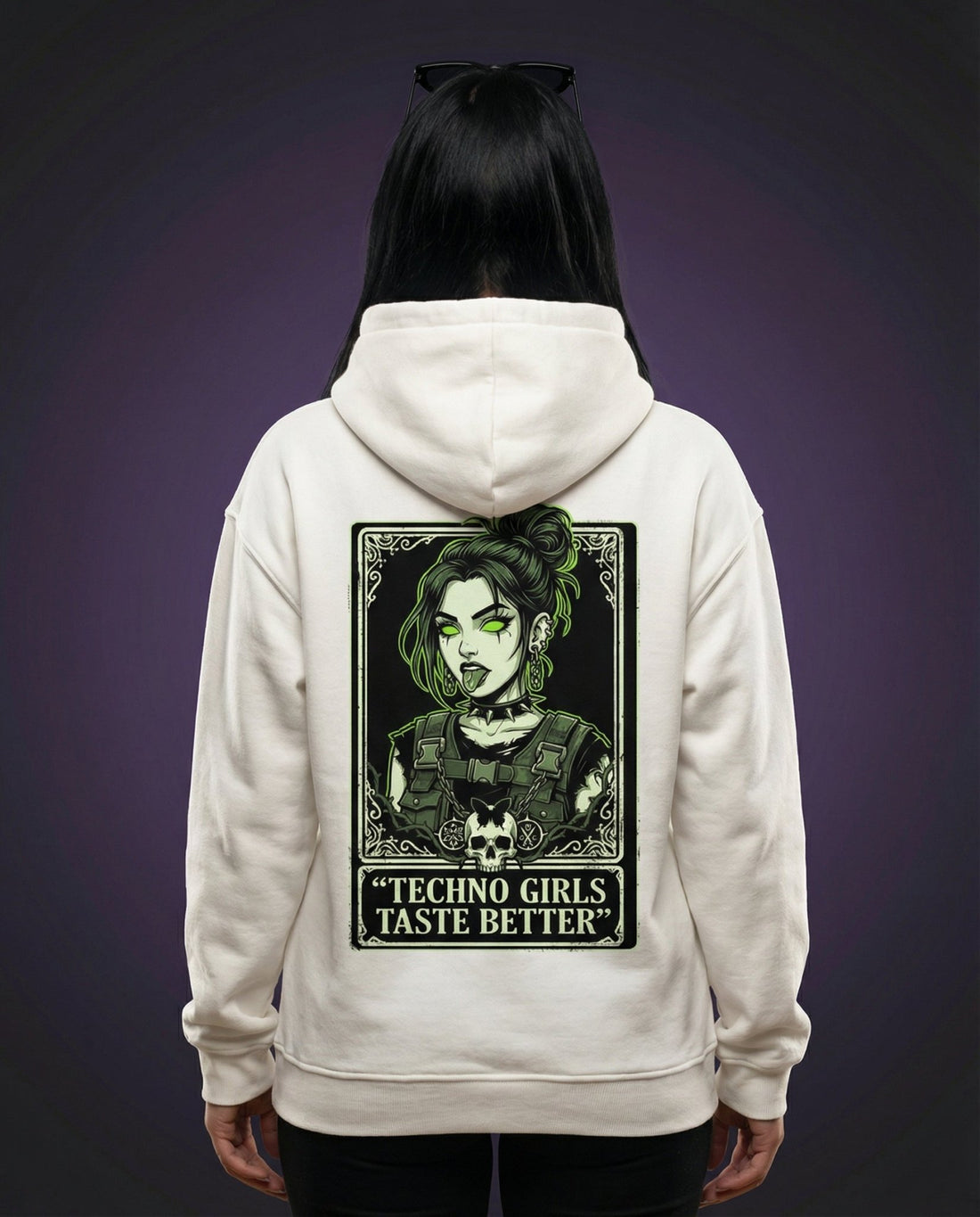 TECHNO GIRLS TASTE BETTER - OVERSIZED HOODIE | HARDTEKK.DE - Street & Clubwear