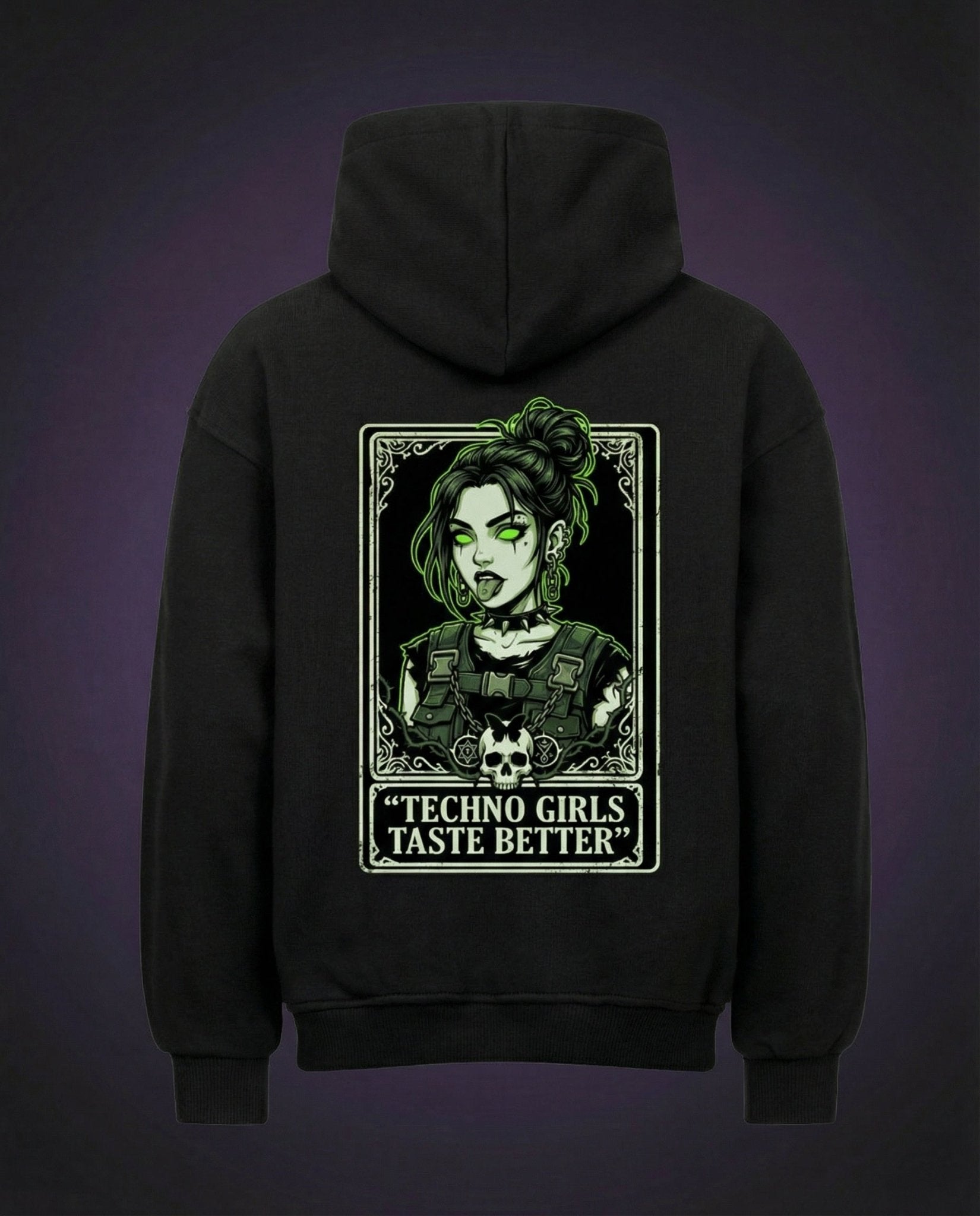 TECHNO GIRLS TASTE BETTER - OVERSIZED HOODIE | HARDTEKK.DE - Street & Clubwear