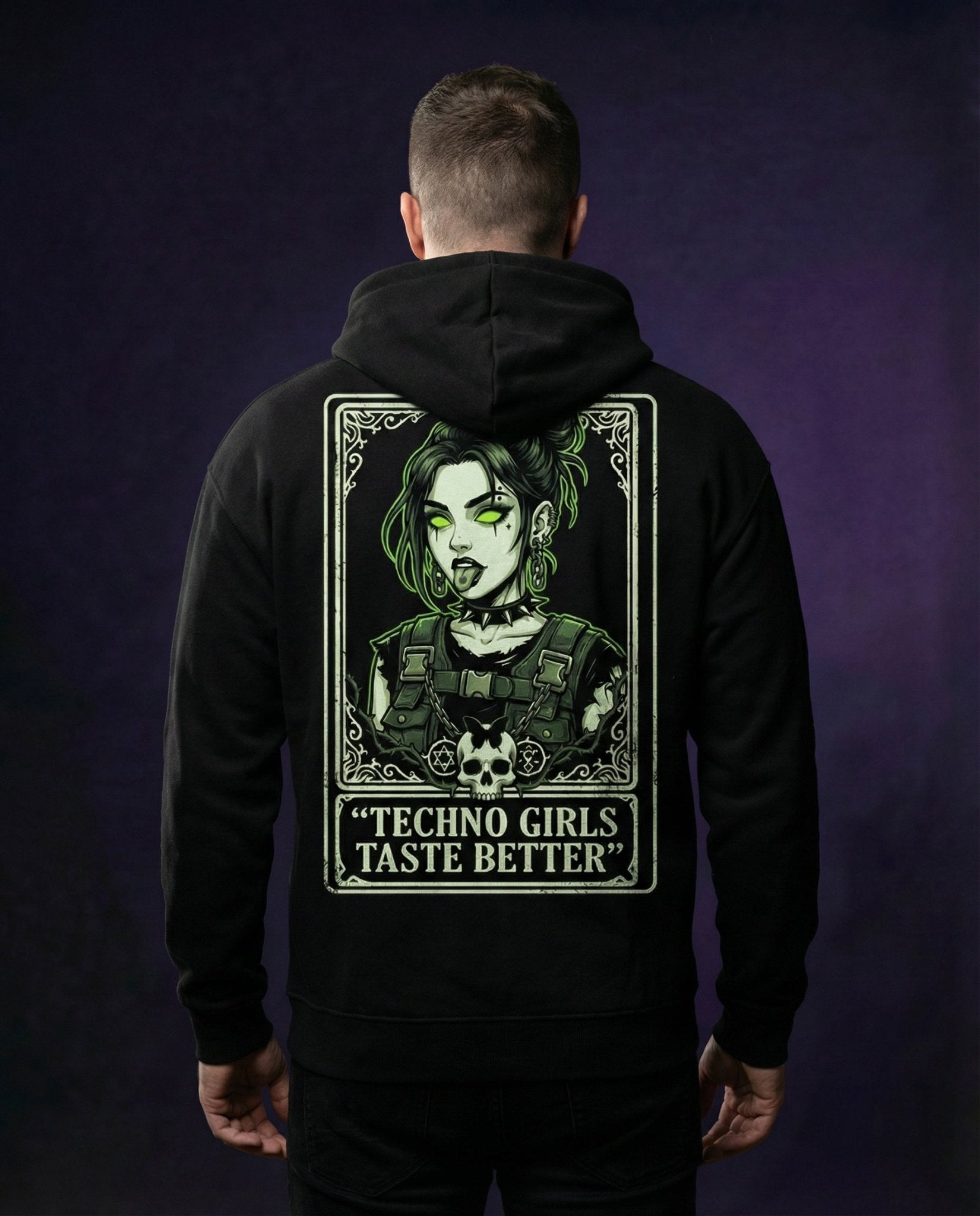 TECHNO GIRLS TASTE BETTER - OVERSIZED ZIPPER HOODIE | HARDTEKK.DE - Street & Clubwear