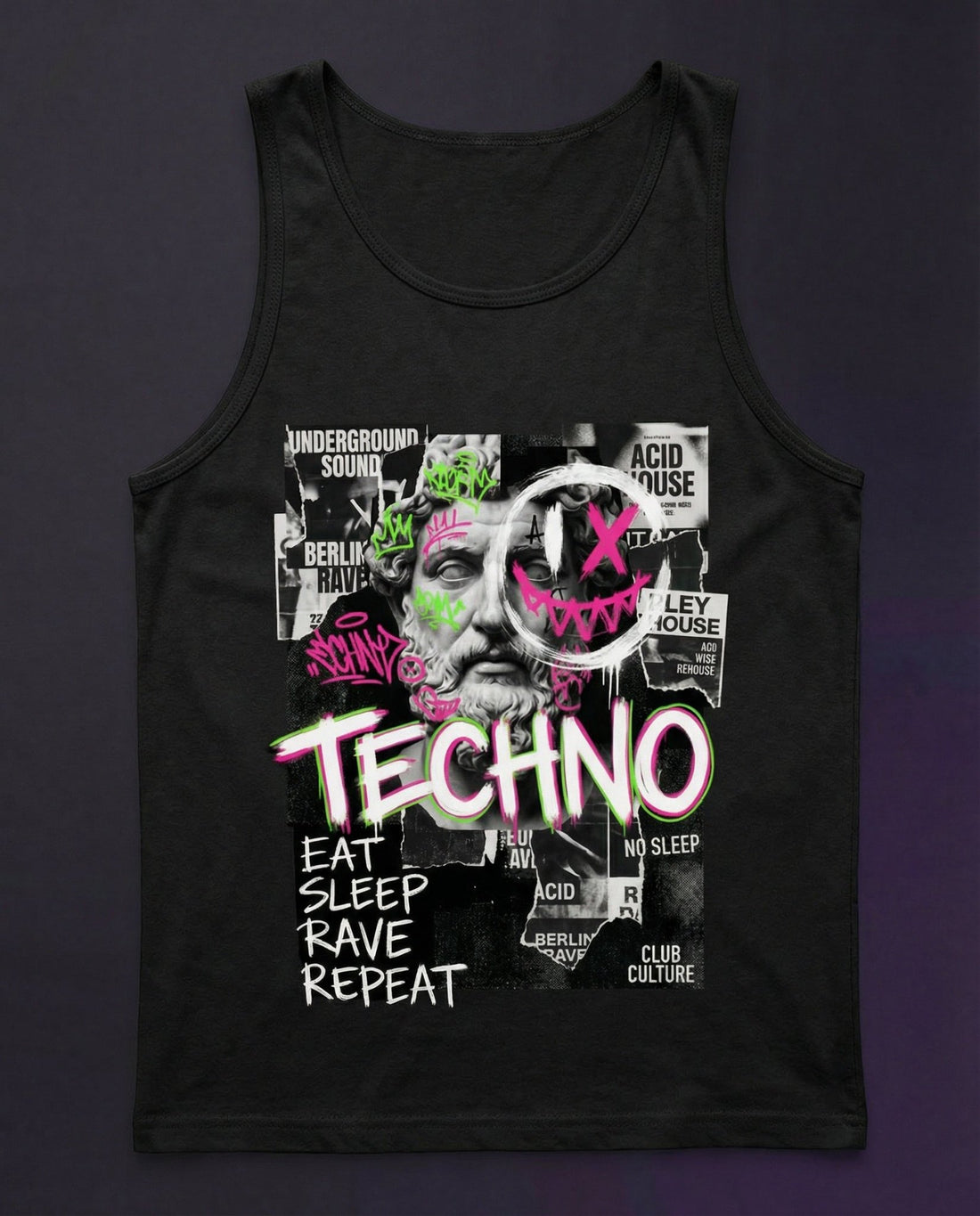 TECHNO NEON PHILOSOPHER - TANKTOP | HARDTEKK.DE - Street & Clubwear