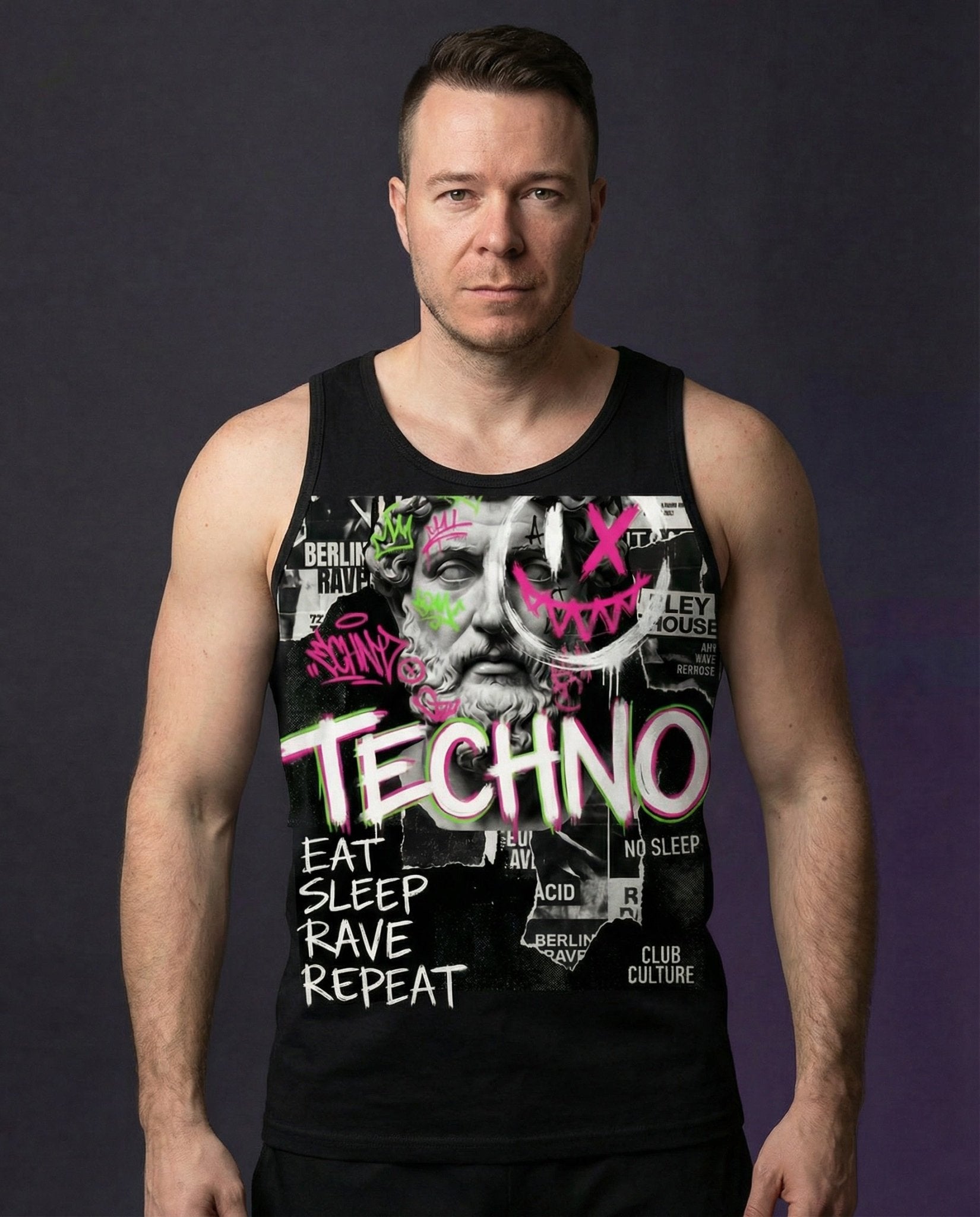 TECHNO NEON PHILOSOPHER - TANKTOP | HARDTEKK.DE - Street & Clubwear