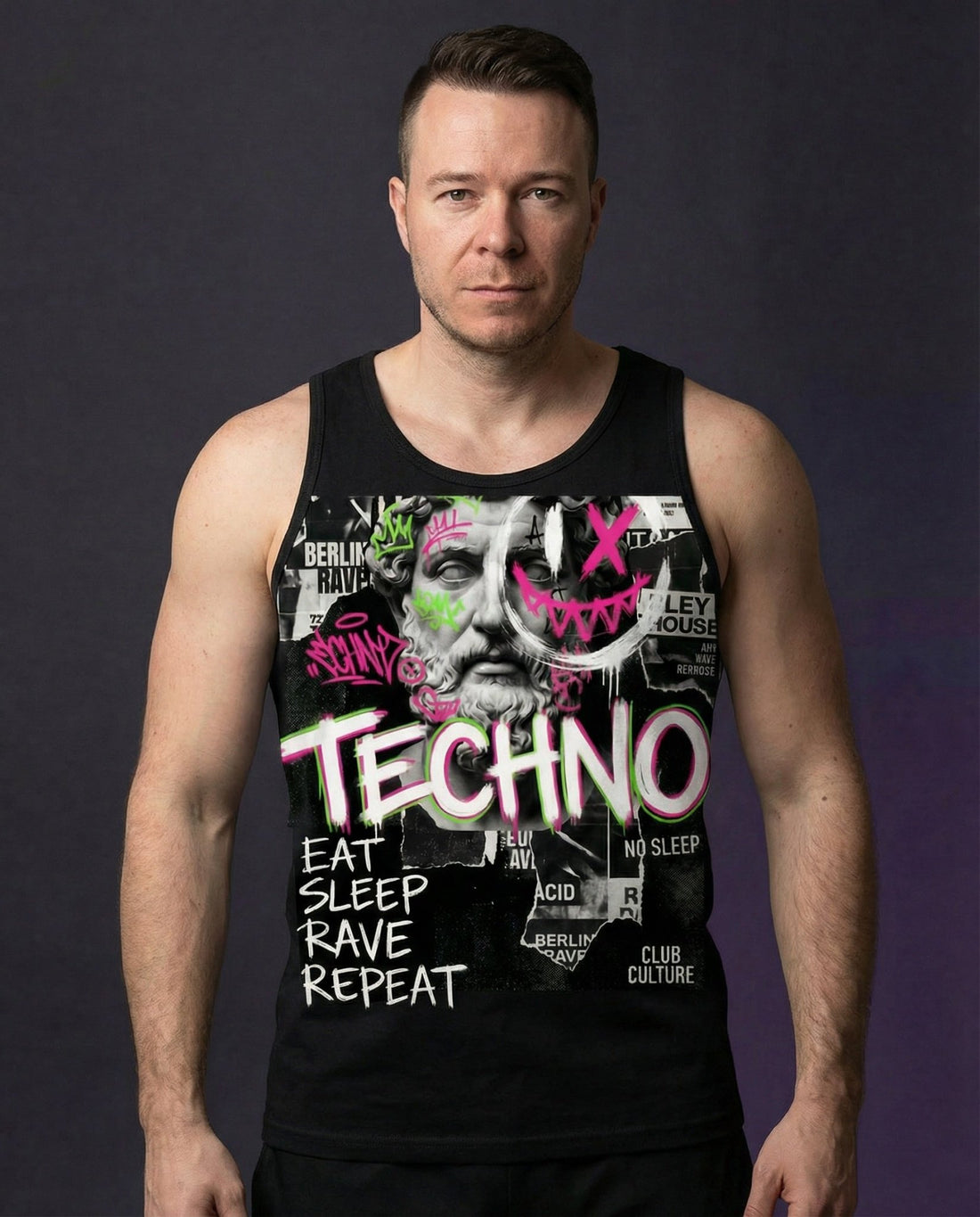 TECHNO NEON PHILOSOPHER - TANKTOP | HARDTEKK.DE - Street & Clubwear